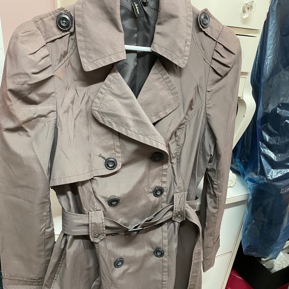 Fashion grey trench coat